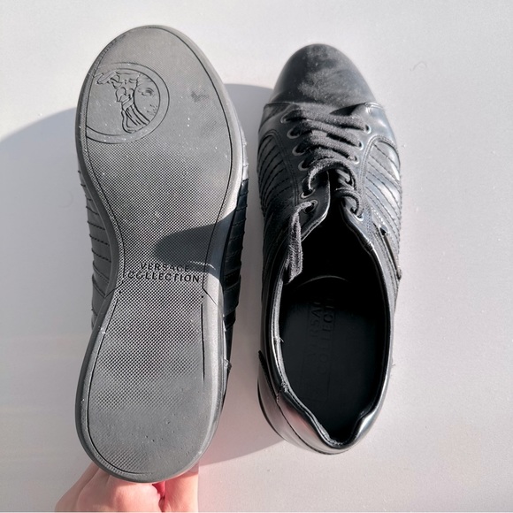 Versace Collection Leather Sneakers - Picture 3 of 4